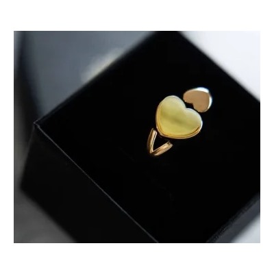 Кольцо серебряное с янтарём R9201ZM