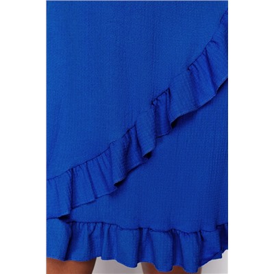 Blue Cruishe v -neck Mini Mini вязание большого размера платье TBBSS24AH00037