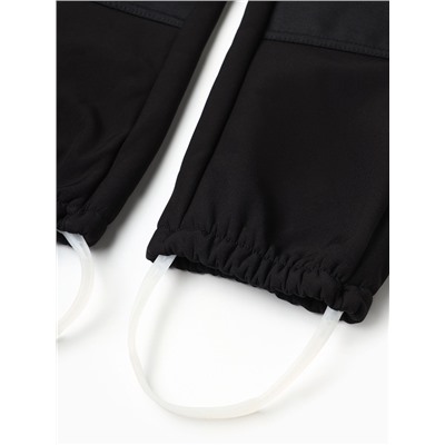 Комбинезон демисезонный для мальчиков MINAKU из Softshell на флисе, непромокаемый, чёрный, рост 128 см