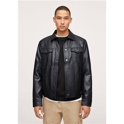 Chaqueta efecto piel -  Hombre | MANGO OUTLET España