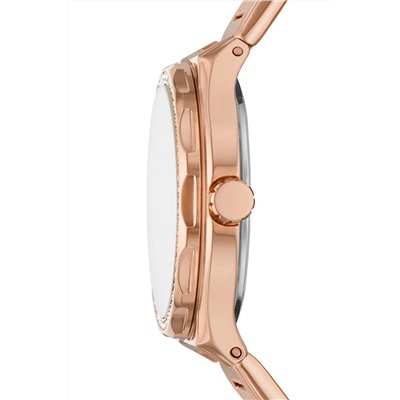 Reloj de cuarzo de acero Eevie - Rosa dorado