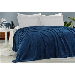 Плед KARVEN Super Soft MELINDA 200*220 п/э евро Р 942 синий (Акция).