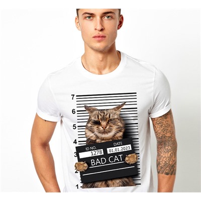 Футболка с котом "Bad cat"