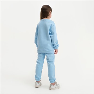 Костюм детский (свитшот, брюки) KAFTAN "Basic line", размер 34 (122-128), цвет голубой