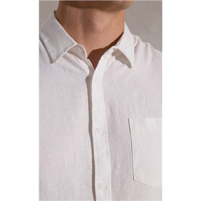 Рубашка к/р лен F111-0450 white