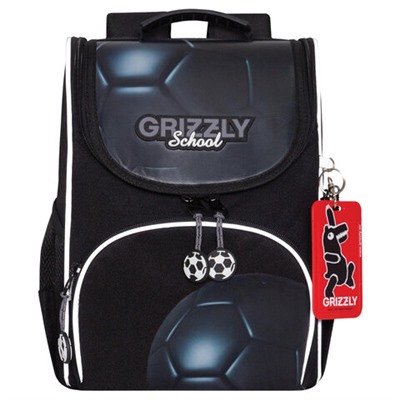 Ранец GRIZZLY анатомическая спинка, с мешком для обуви, для мальчиков, BALL, 33х25х13 см, RAm-485-5/1
