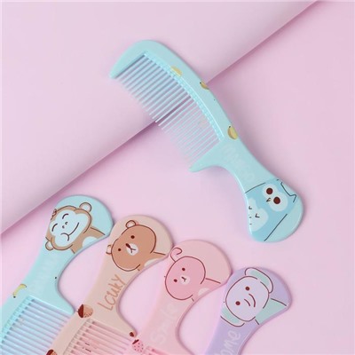 Расчёска фигурная «Детвора», 13 × 3,5 см, цвет и рисунок МИКС