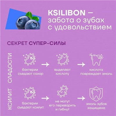 Леденец на палочке Ksilibon Lollipop Голубика, 1 шт.