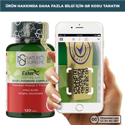 Nature's Supreme Ester-C 1000 мг витамина С 120 таблеток