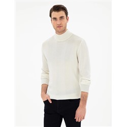 Ecru Slim Fit Half Fisherman Knitwear свитер