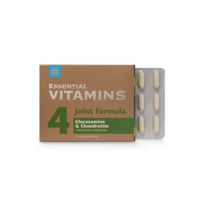 Глюкозамин и хондроитин - Essential Vitamins 60 капсул