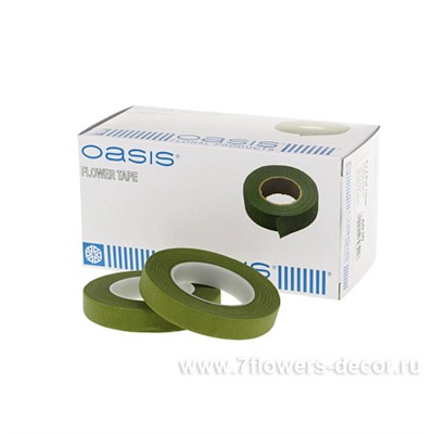 Набор Лент-тейп, флористическая вощеная, 1,3 см/27 м (12шт), Oasis Flower Tape