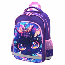 Рюкзак ПИФАГОР SCHOOL, 1 отделение, 3 кармана, "Magic kitty", 38x28х14 см, 273166