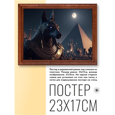 POSG-0269 Постер в рамке 23x17см Анубис