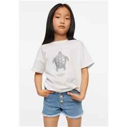 Camiseta estampado tortuga -  Niña | MANGO OUTLET España