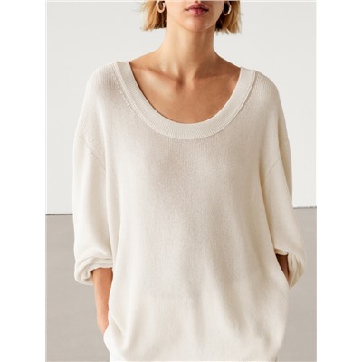 Oversize purl knit sweater