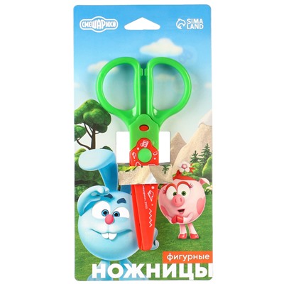 Ножницы фигурные пластиковые, 12.5 см, «Смешарики»