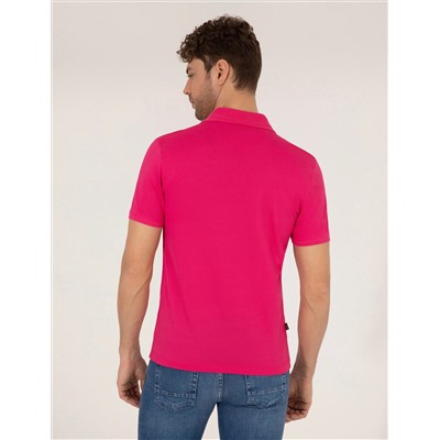Pink Slim Fit Polo Yaka Mercerized T -For