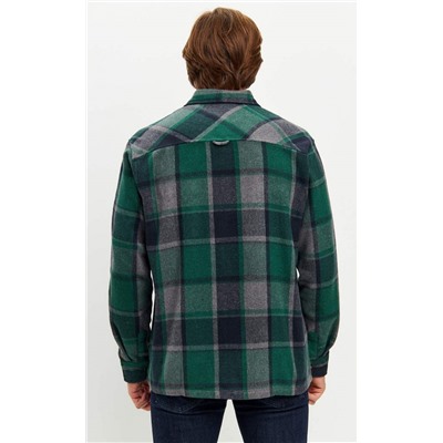 Рубашка фланель F321-0470-1 d.blue-green