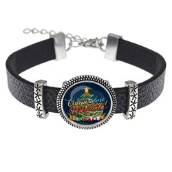 BSK2-0394 Кожаный браслет Счастливого Рождества!