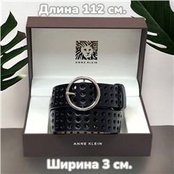 Ремень женский перфорированный черный Р32/14