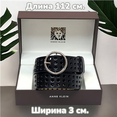 Ремень женский перфорированный черный Р32/14