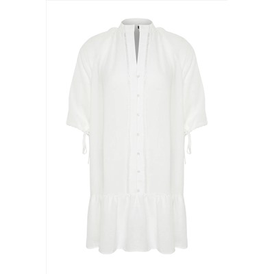 Белая v -neck nip tip the butte detailsed beach press tbbss24ah00100