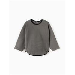 Свитшот флисовый детский MINAKU: Fleece Soft, цвет графит, рост 116 см