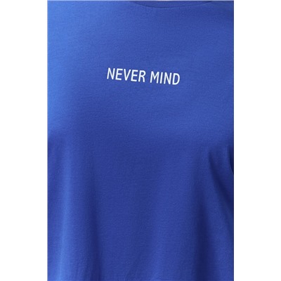 Saks Slogan Printed Overiz 100 %хлопковая вязание футболка с большим размером TBBSS24BF00018