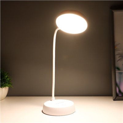Настольная лампа «Регли» LED 8 Вт USB АКБ белый 9.5×15×26 см RISALUX