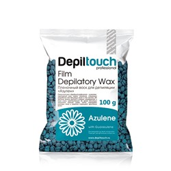 Воск для депиляции пленочный Азуленовый, 100 гр, бренд - Depiltouch Professional