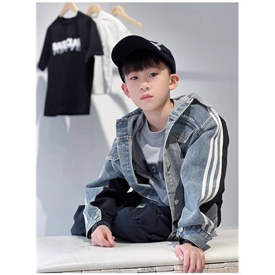 Детская джинсовая куртка для мальчика ✌️Balenciag*a