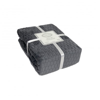 Плед KARVEN Super Soft MELINDA 160*220 п/э 1.5 спальный Р 941серый (Акция)