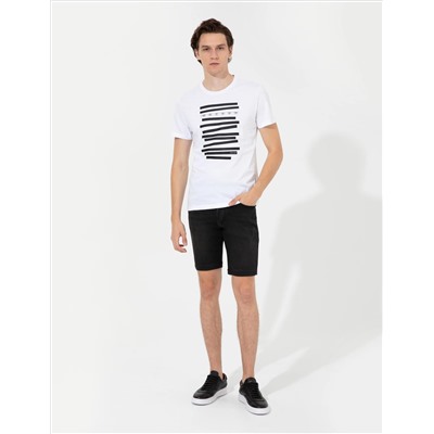 Anthracit Slim Fit Jean Shorts