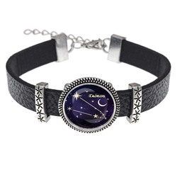 BSK2-0313 Кожаный браслет Знаки Зодиака - Телец