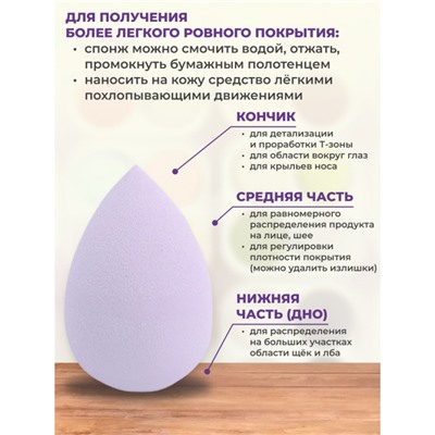 Спонжи для нанесения макияжа 4 шт