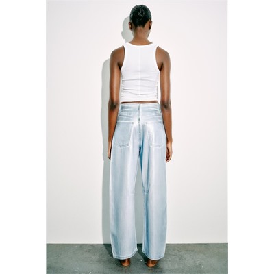 JEANS TRF BAGGY BALLOON FOIL TIRO MEDIO
