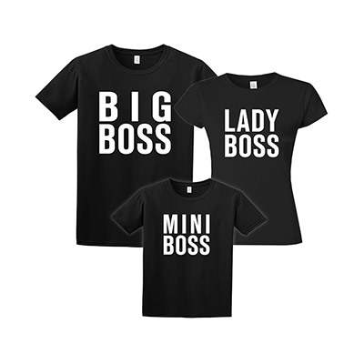 Футболки для семьи "Boss"