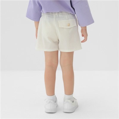 Шорты детские MINAKU: Cotton Collection цвет белый, рост 104