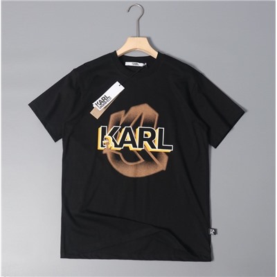 Хлопковая дышащая футболка с офсетной печатью KARL LAGERFEL*D ОРИГИНАЛ!