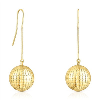 Pendientes largos St Tropez - plata bañada en oro amarillo de 18 kt