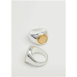 Set anillos meñique -  Mujer | MANGO OUTLET España
