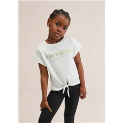 Camiseta mensaje nudo  -  Niña | MANGO OUTLET España