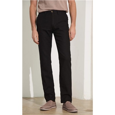 Брюки лен F211-0854 black