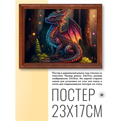 POSG-0230 Постер в рамке 23x17см Дракон