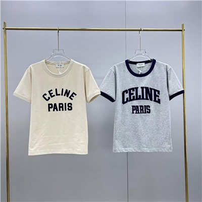 Женская футболка Celin*e из новой коллекции 👕  Реплика 1:1