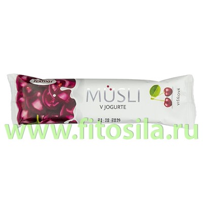 Мюсли батончик в йогурте ВИШНЯ - БАД, 30 г