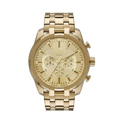 Reloj de cuarzo de acero - Cronógrafo - Dorado