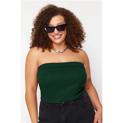 Emerald Green Interlok вязание блузки большого размера tbbaw24dj00000