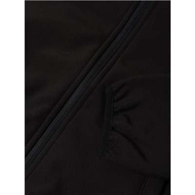 Ветровка демисезонная для мальчиков MINAKU из Softshell на флисе, непромокаемая, чёрная, рост 98 см